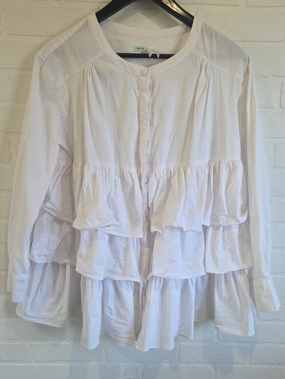 Kimchi Blue Tiered Ruffle Button-Front Mini Dress/Tunic